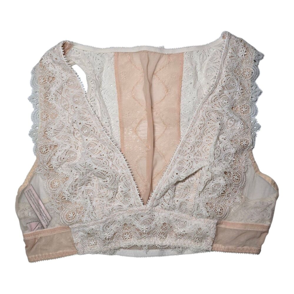 Victoria’s Secret Size Medium Dream Angels Sheer Lace Bralette Wire-Free Unlined